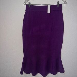 NWT New York & Company Vibrant Purple Knit Pencil Skirt